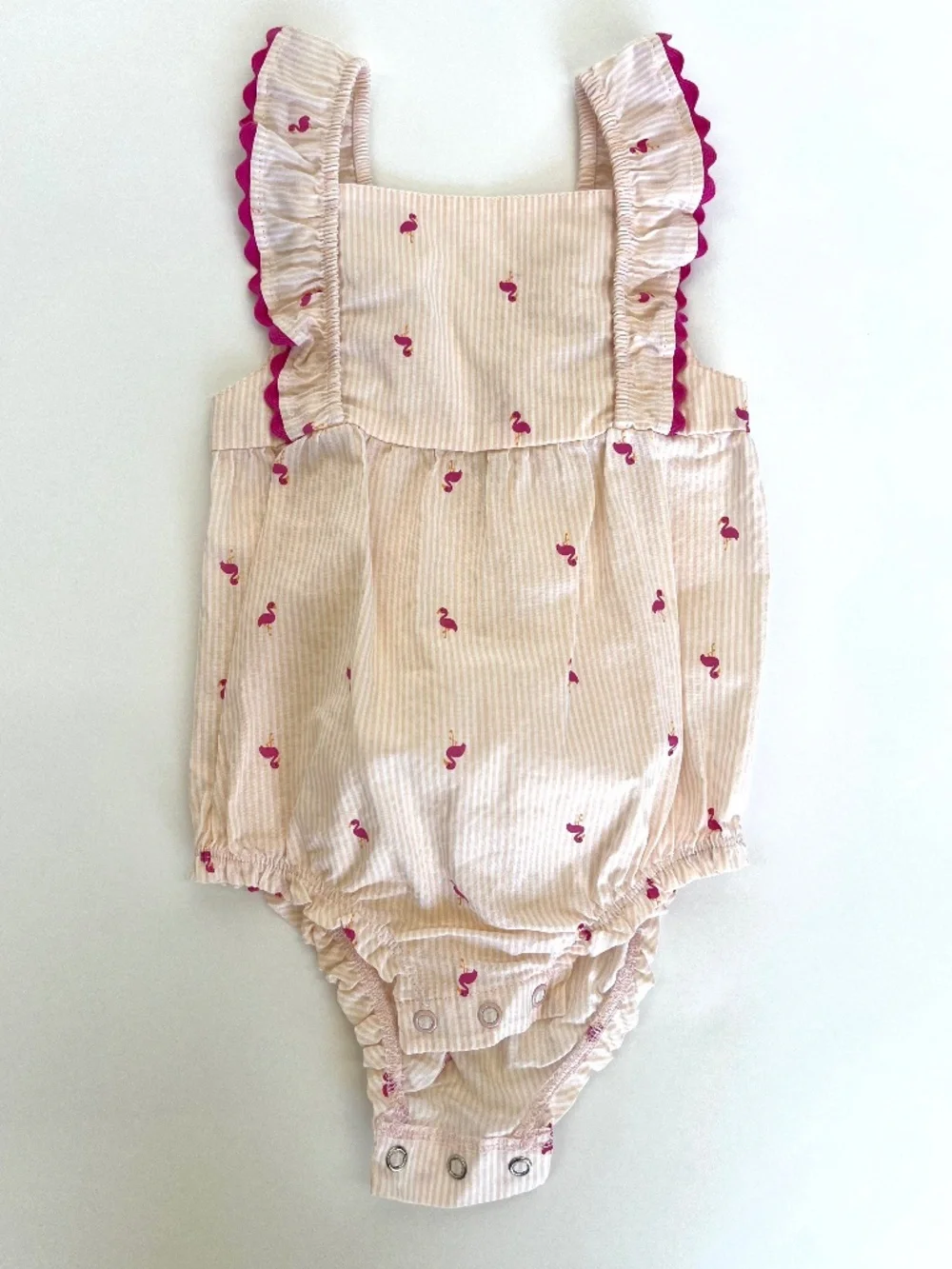 Carter's Pink Stripe Flamingo 18M Playsuit